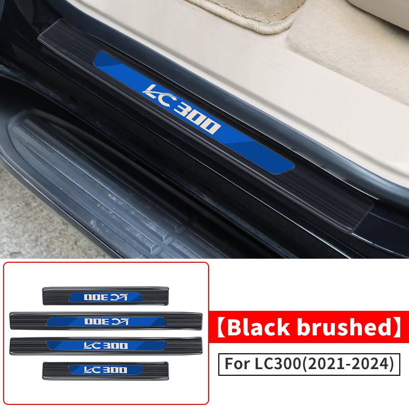 stainless steel car threshold protection For Toyota Land Cruiser 300 2021-2024 LC300 Interior modification Upgraded accessories