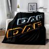 Coperte stampate retrò camion DAF 3D coperta da picnic coperte calde in flanella coperta morbida e confortevole biancheria da letto Regalo di compleanno