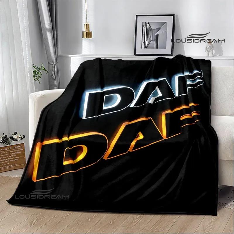 Coperte stampate retrò camion DAF 3D coperta da picnic coperte calde in flanella coperta morbida e confortevole biancheria da letto Regalo di compleanno