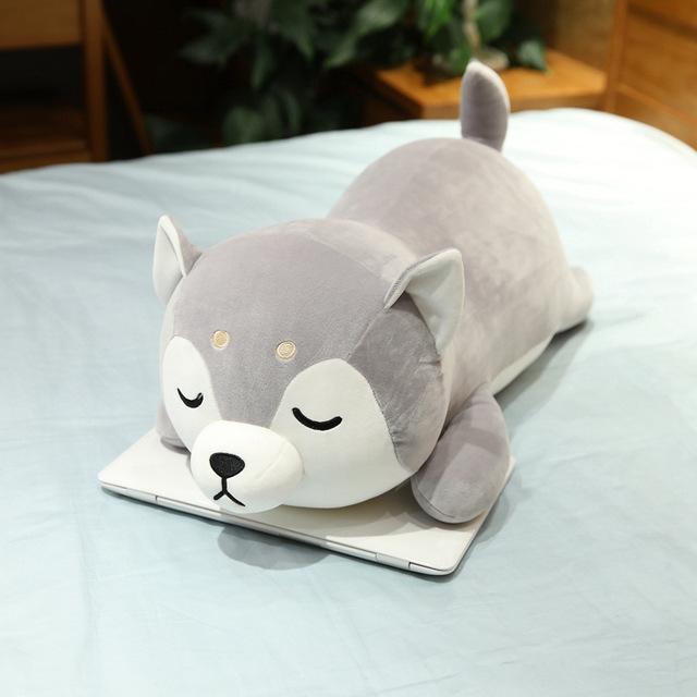 

35cm Cute Husky& Shiba Inu Corgi Plush Toy Stuffed Soft Animal Dog Pillow Christmas Gift Peluche for Kids GirlsKawaii Present 35CM сірий