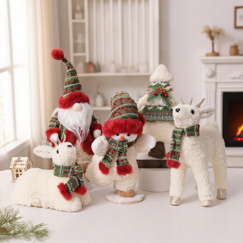 New Christmas Decorations, Snowman Doll Ornaments, Shopping Mall Store Scene Decoration, Santa Claus Doll Decoration
