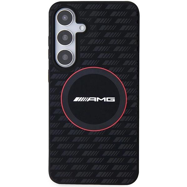 Amg Silicone Carbon Pattern Magsafe Case For Samsung Galaxy S24+ - Black