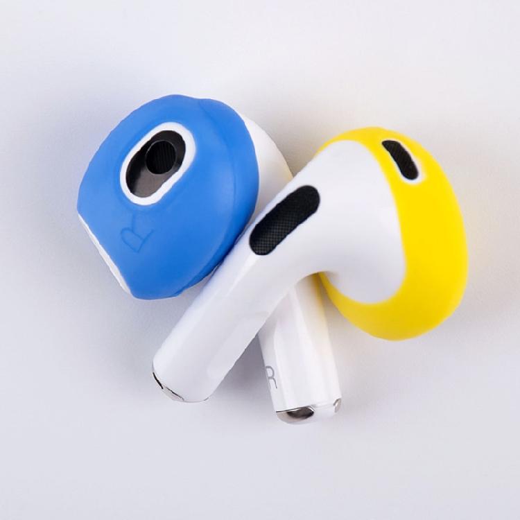 Silicone Case Pads for Pods 3 Earbuds Ear Caps Headphones Solid Color