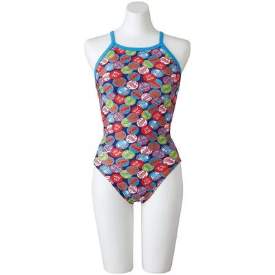 EXER SUITS Medium Cut Swimsuit for Competitive Swimming and Size M Women's Training, N2MA2784, Navy/Red,