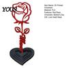 Easy To Assemble Ornament Rose And Heart Sculpture, 3D Printed Red Ornament, Mom Stem Detachable Flower Decoration Statue, Mother's Day Birthday