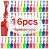 5/16pcs 5cm Plastic Whistles, Random Color HighPitch Durable Referee Sports Whistles for Game Coaching, PE Class YMY