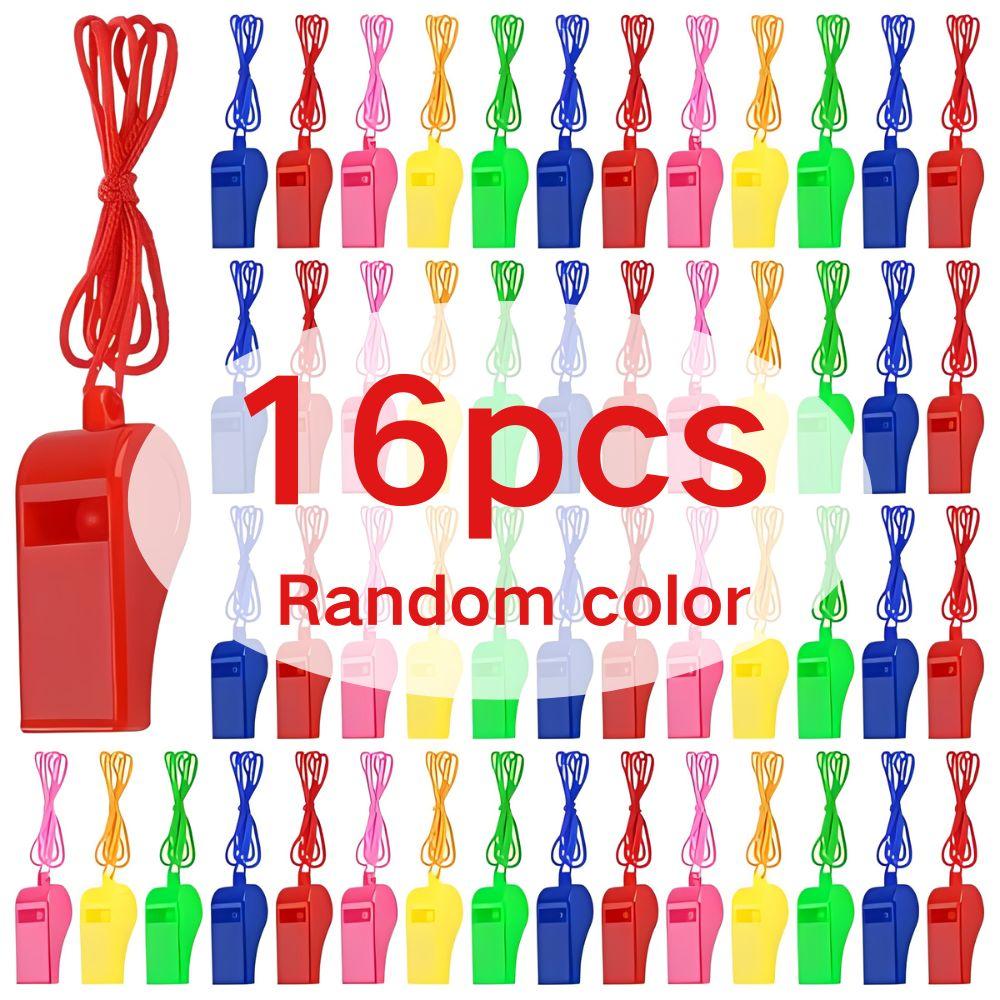 5/16pcs 5cm Plastic Whistles, Random Color HighPitch Durable Referee Sports Whistles for Game Coaching, PE Class YMY