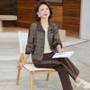 Women's 2026 Spring Casual Two-Piece Suit: Middle-Aged & Elderly Zipper Jacket & Sports Top