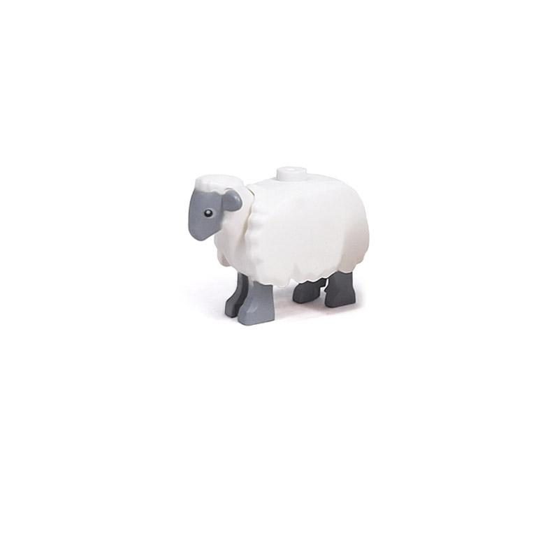 MOC City Animal Building Block Model Character Farm Accessories Goose Pig Dog Orangutan Cheetah Shark Zoo Brick Toy Gifts X014
