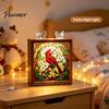 Romantic Warm Light Decor DIY Acrylic Puzzles Night Light, Hand-Assembled Jigsaw Lamp with Butterfly Decor, Atmosphere for Room Creative Handmade LED