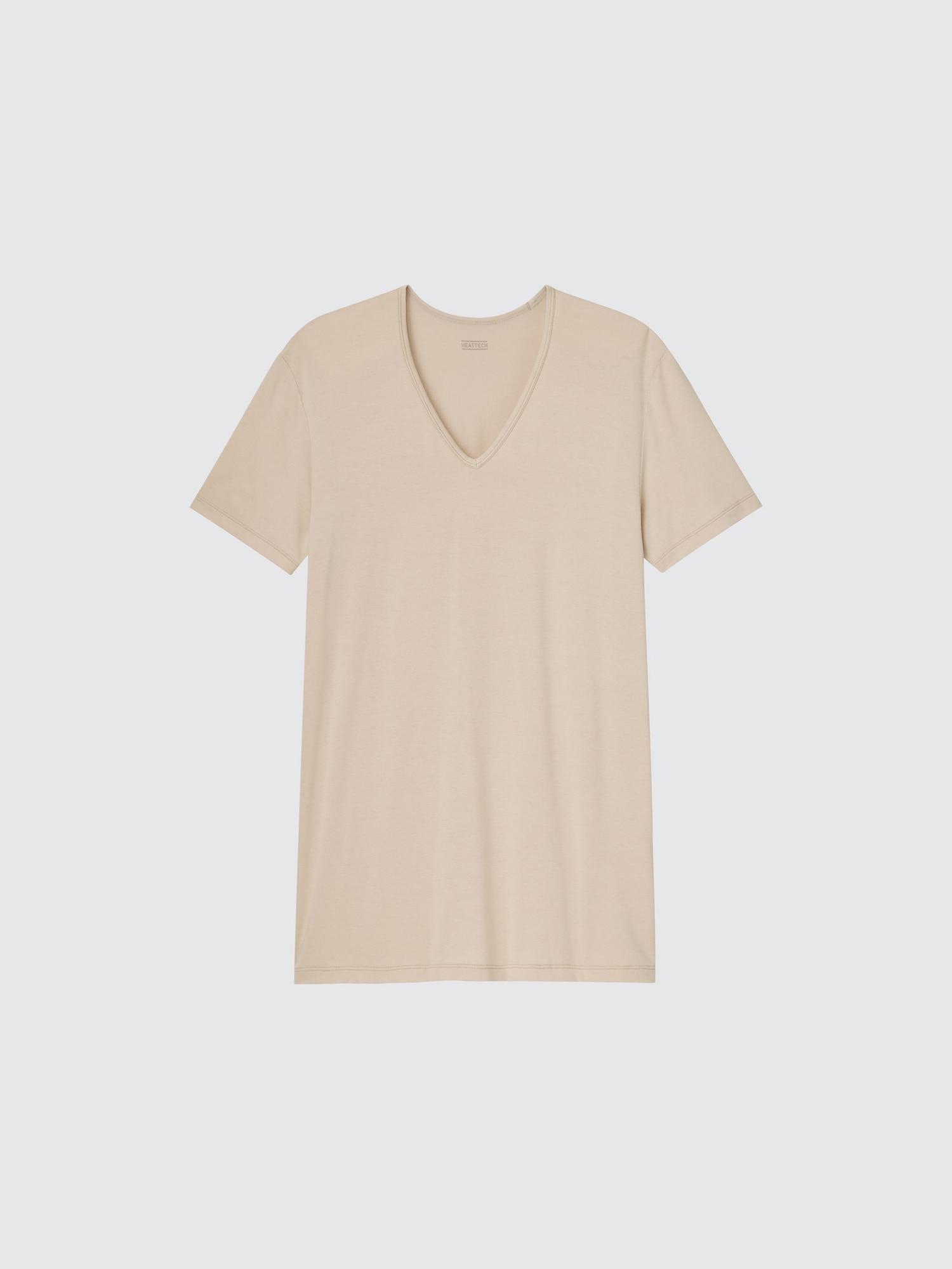 

Футболка Uniqlo Japan HeatTech с V-образным вырезом и коротким рукавом 32 BEIGE/XS