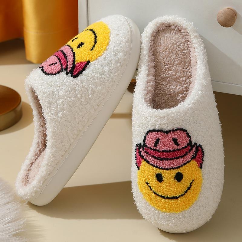 Denim cartoon cotton slippers women's autumn and winter indoor non-slip home plush slippers home