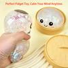 Cute Simulation Dumpling Squishy Toy Colorful Glitter Soft Squeeze Slow Rising Anti Stress Fidget Relief Toy for Kids Adults
