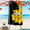 Lisa Simpson Print Beach Towel, Large Soft Quick Dry Towel for Beach Camping Swimming
