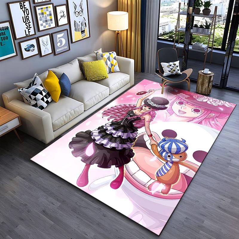 Pink Gothic Anime Character Carpet Suitable As a Non-slip Mat for the Living Room or Bedroom Sofa