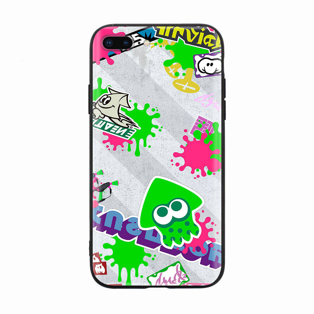 Černé pouzdro pro Xiaomi Redmi 13C Note 9 iPhone XR 7 8 14 15 11 12 13 X XS Pro Max Samsung A25 S23 S24 FE Ultra Plus Splatoon