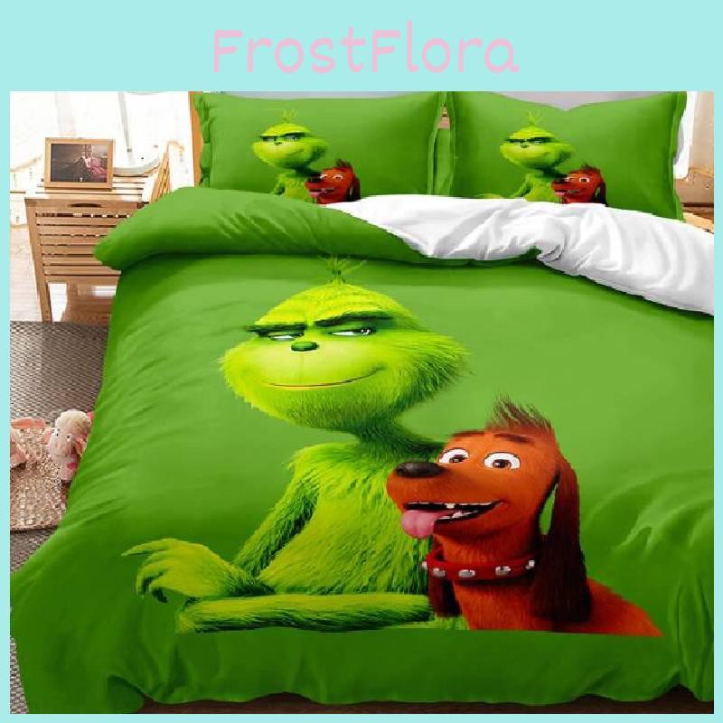 The Grinch Cartoon Character 3d Printed Duvet Cover Set For Modern Bedroom Decor