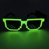 Lunettes Mosaïque Pixel LED Créatives pour Festival, Activées par la Lumière et la Musique Sans Fil, Lunettes de Soleil Néon Multicolores pour Fêtes Rave