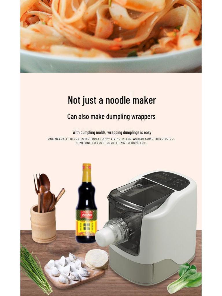 Compact Electric Multifunctional Noodle Maker: Automatic Dough Press, Kneader, and Dumpling Skin Mixer