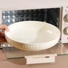 2024 Creative Ceramic Tableware: Thickened Rice Bowl & Deep Soup Plate, Cream Style, Microwave Safe