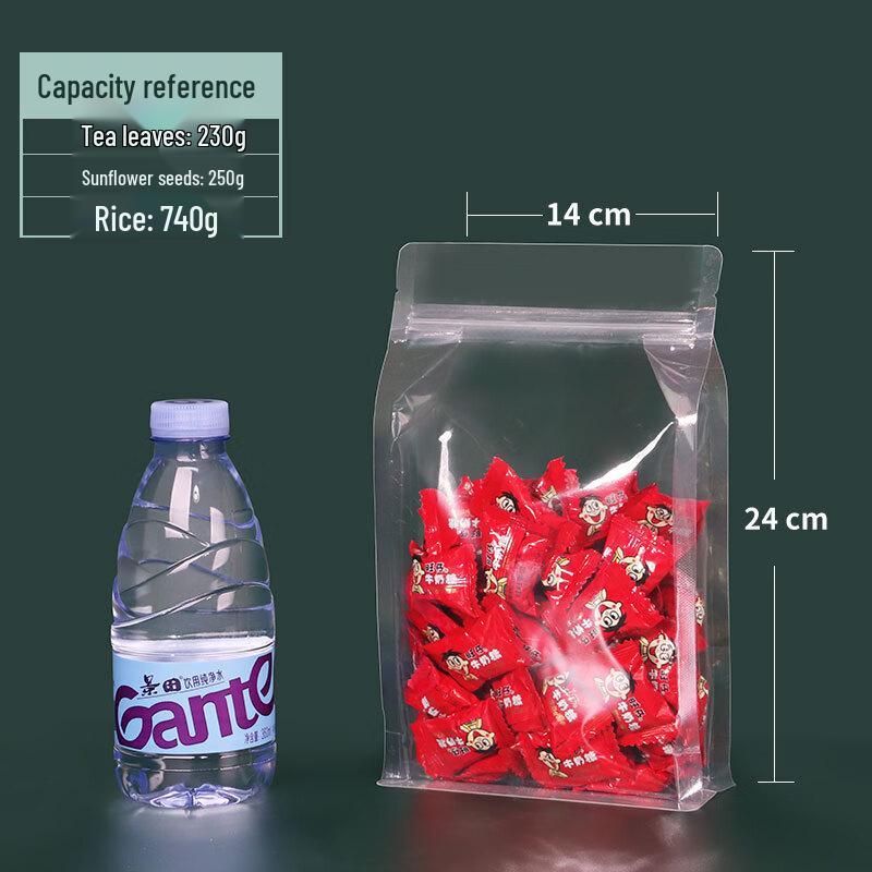 YunDuo Transparent Octagonal Stand-up Zipper Bags with Handle