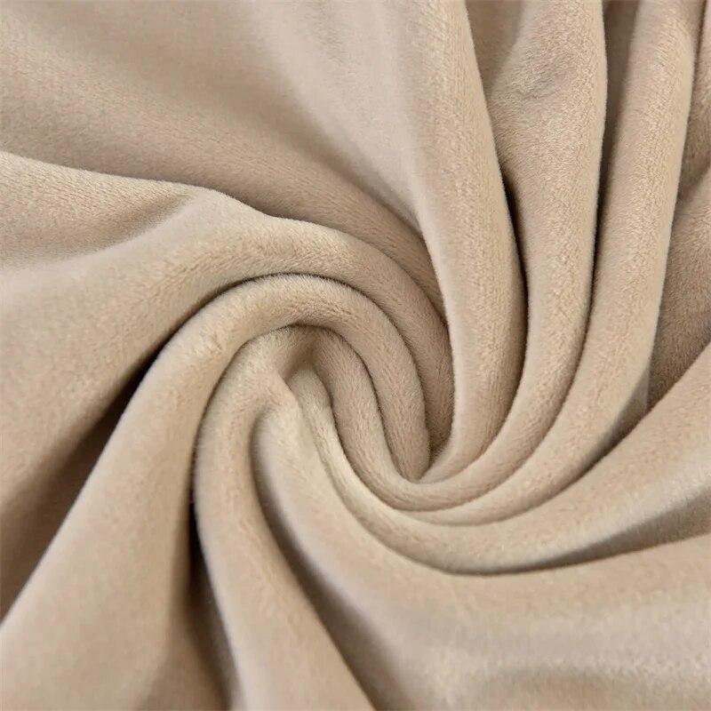 1PC Soft Velvet Chair Cover Solid Color Elastic Dining Chair Covers Winter Warm Seat Slipcovers Home Hotel Wedding Banquet Party