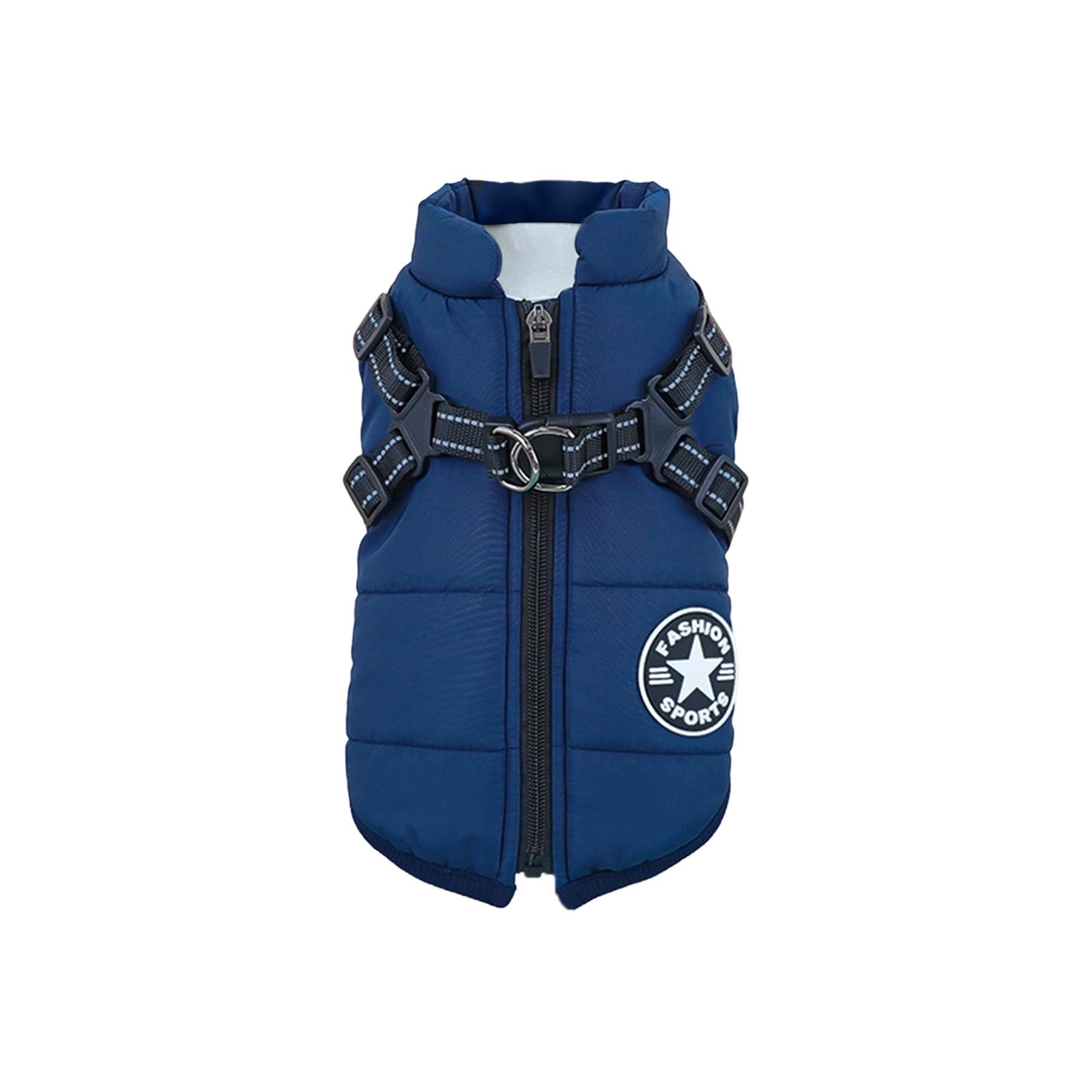 

Одяг для домашніх тварин Потовщений для тепла, Зимові бавовняні куртки на груди та спину для собак і котів, Бавовняні жилети для котів, Товари для собак M