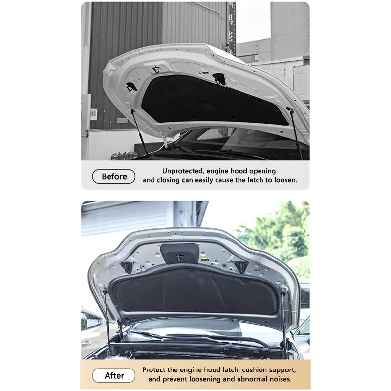 QHCP Car Engine Lock Buckle Cover Protective Engine Hood Latch Trims ABS Fits For Lexus RX350H + NX 260H - Accessory
