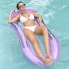 Inflatable Mattress for Swimming, Deckchair, Armchair with Backrest for Water, Mesh, 160x70 Cm, Purple