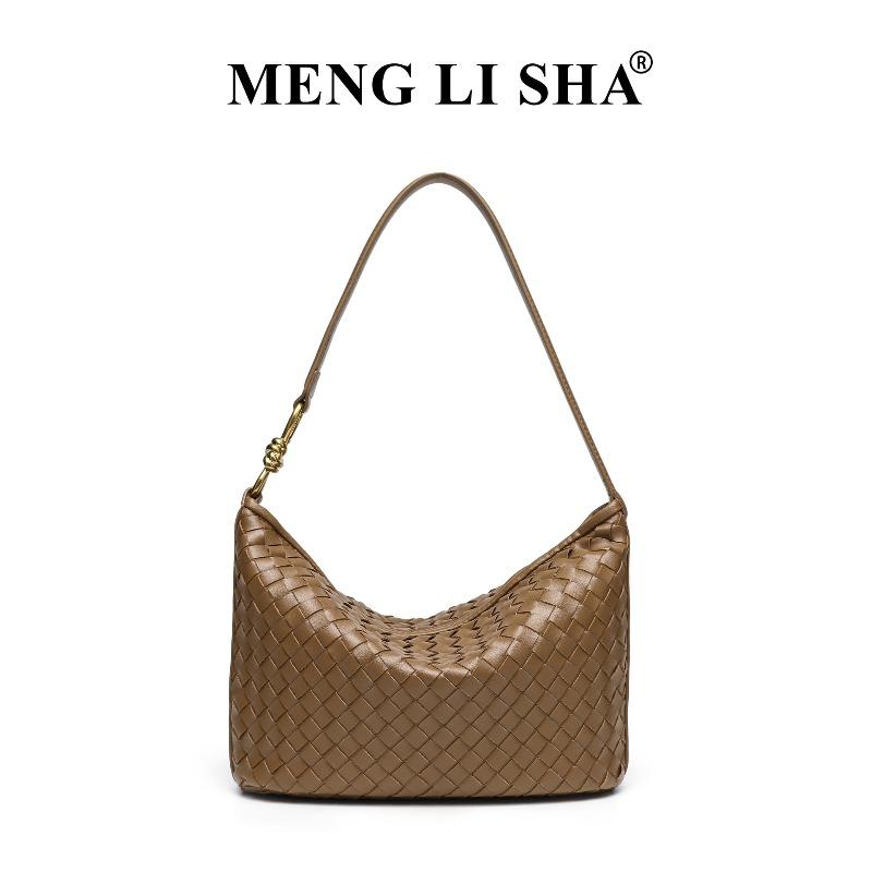 New niche high-end hand-woven shoulder messenger lunch box bag women's trend commuter casual versatile handbag