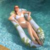 Flower Pattern Inflatable Lounger Portable Floating Bed Foldable Water Chair Wholesale
