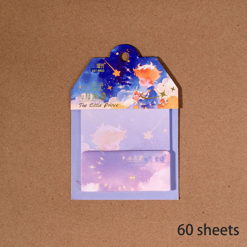 Little Prince Theme Creative Convenience Sticker, Tearable Sticker, Pink Fairy Tale Style Student Office Memo
