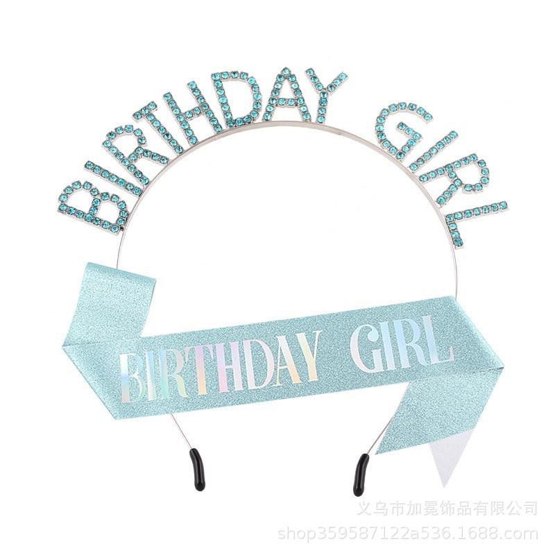 Children's Adult Birthday Headband IR Letter Crown Headband