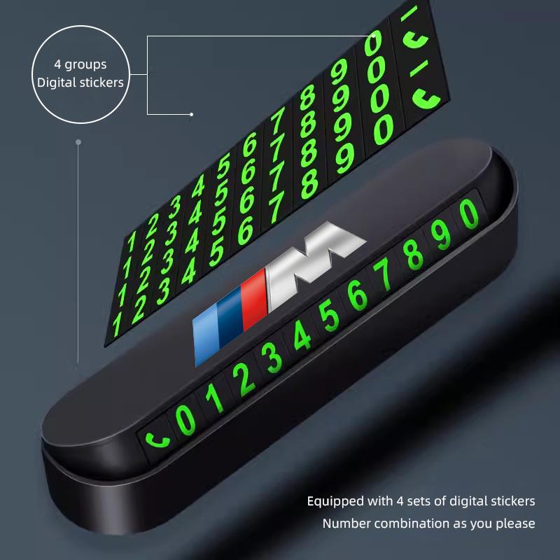 Car Temporary Parking Card Phone Number Card Plate Accessories For BMW X1 X2 X3 X5 X4 X6 X7 G30 G20 G32 G11 G12 F40 F30 F20 F10 QX8