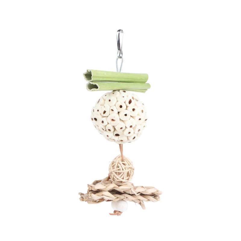 Funny Parrot Tongcao Ball Bird Chewing Toy Bird Supplies Parrot Relief Decompression Puzzle Toy Rattan Ball Molar Bite Toys