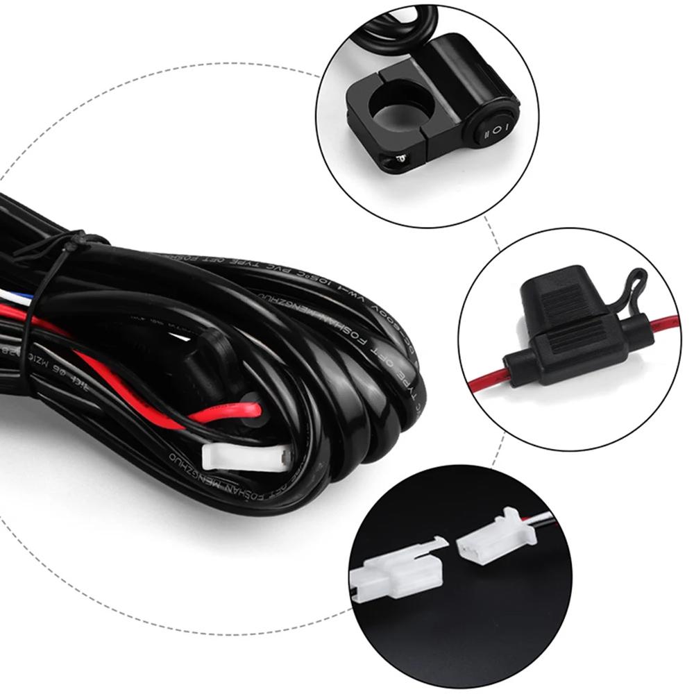 3 Lens Motorcycle LED Spotlight Dual Color Hi/Low Beam Fog Lamps for Car Trucks SUV UTV 12V 24V Lens led Headlight Driving Light