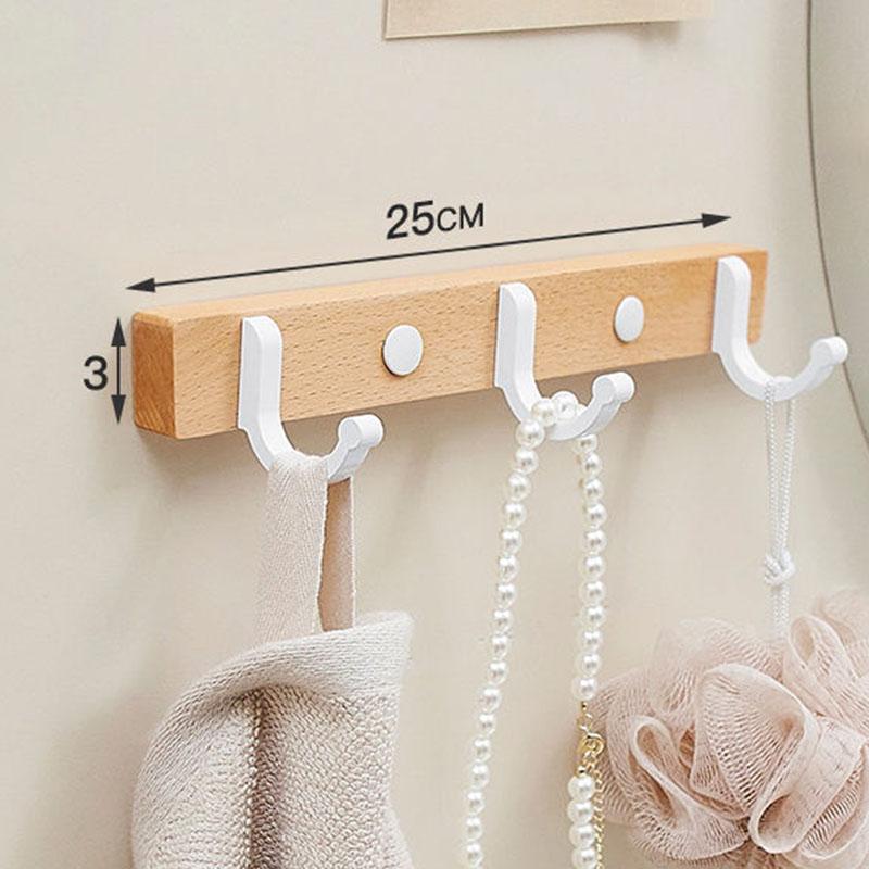 

Black/White Aluminum Bathroom Hook Walnut Wall-mounted Clothes Hanger Coat Hat Hook Shower Room Storage Hooks Bedroom Hooks