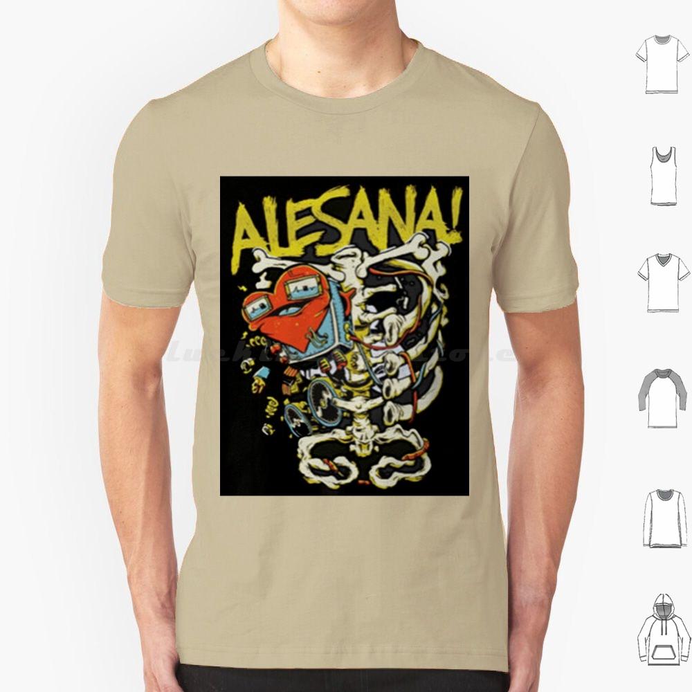 Alesana 12 T-Shirt Große Größe 100% Baumwolle Alesana Skelett Herz Szene Emo Scenemo Punk Band Post-Hardcore Hardcore Goth Gothic