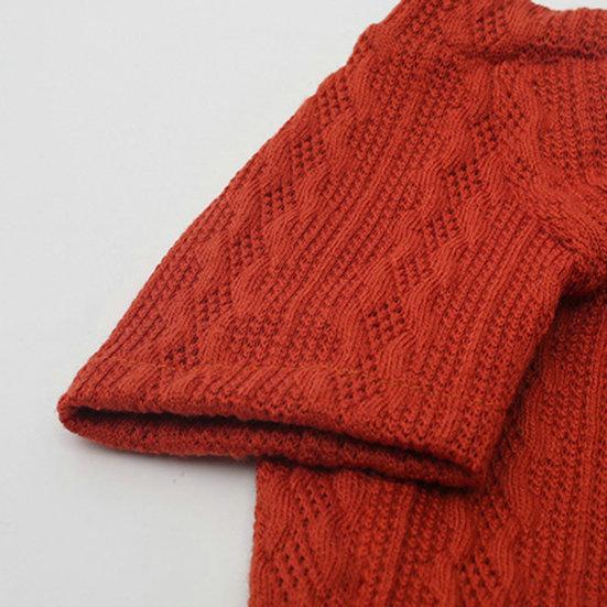 Stylish Soft Solid Color Dog Knitwear Puppy Dogs Winter Two-legged Clothing for Home