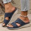 Fashion Summer Lightweight Wedges Slippers Women Metal Decor Plus Size 36-43 Beach Sandals Woman Comfortable Printed Platform Sandles