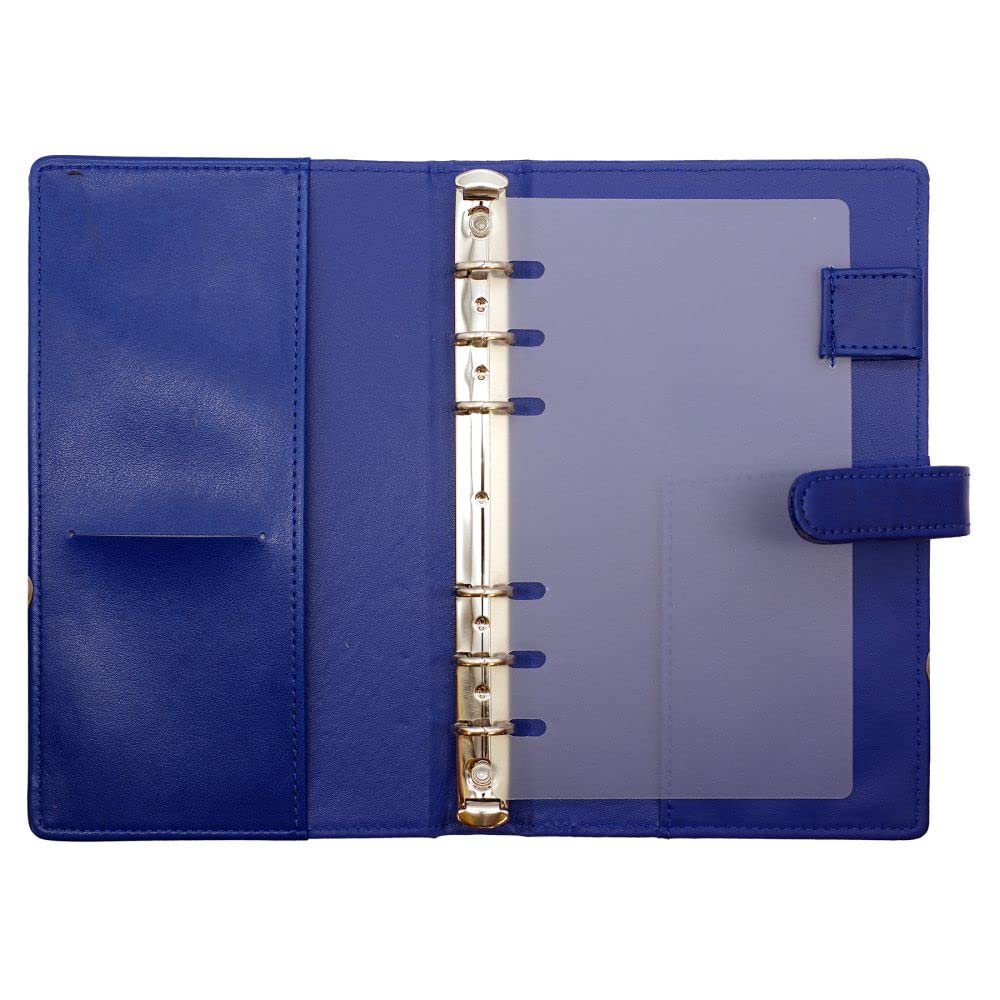 Gulfstream System Organizer, Bible Size, PU Leather, 15mm Ring Diameter, Navy Blue, GPU-6BB-06