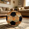 1pc Abstract Orange Black Durable Soccer Ball/Football, Size 5, Perfect for Training, Entertainment And Competition,Gift yy26060657