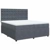 Maison Exclusive - Sommier à lattes de lit et matelas Gris foncé 200x200cm Velours