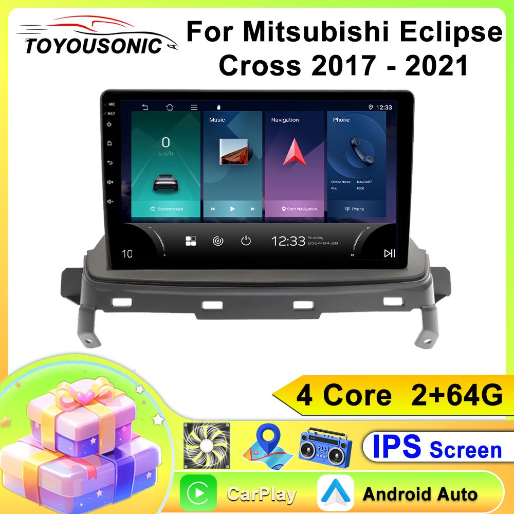 Car Carplay IPS For Mitsubishi Eclipse Cross 2017-2021  Android Radio Auto GPS Navigation Multimedia Video Stereo Player 4G BT 2din DVD