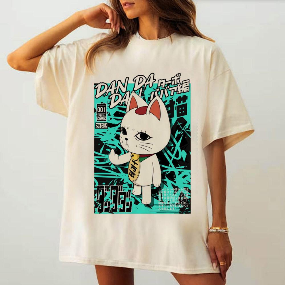 Dandadan t shirt Women kawaii 80s Vintage Psychedelic Punk Women shirt anime 2000s Classic University Graphic 80s