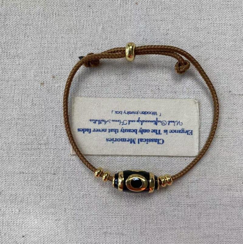 Nine Eyes Dzi Bead Series Bracelet Premium Light Luxury Enamel Men'S And Women'S Adjustable Hand Rope