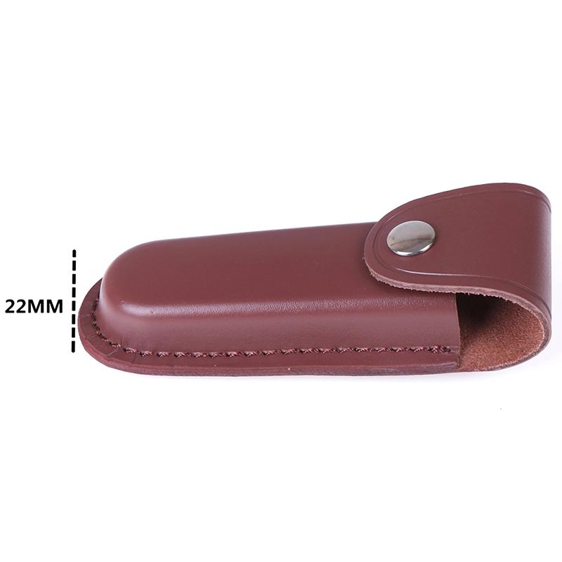 1PC Portable Cowhide Leather Knife Sheath Scabbard General Folding Knife Sheath Holster Durable
