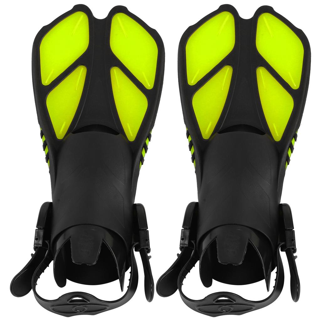 2Pcs Adjustable Swimming Fins Soft TPR Open Heel Long Diving Flippers for SnorkelingM