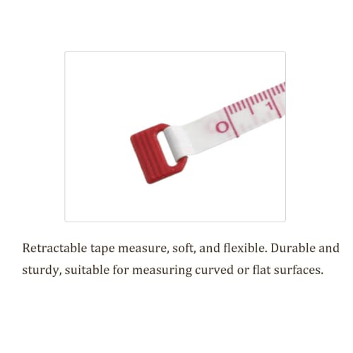 Kozelo 3-Piece Round Case Tape Measure, 1.5 m x 150 cm, for Tailoring, Sewing, Fabric Measurements, Red