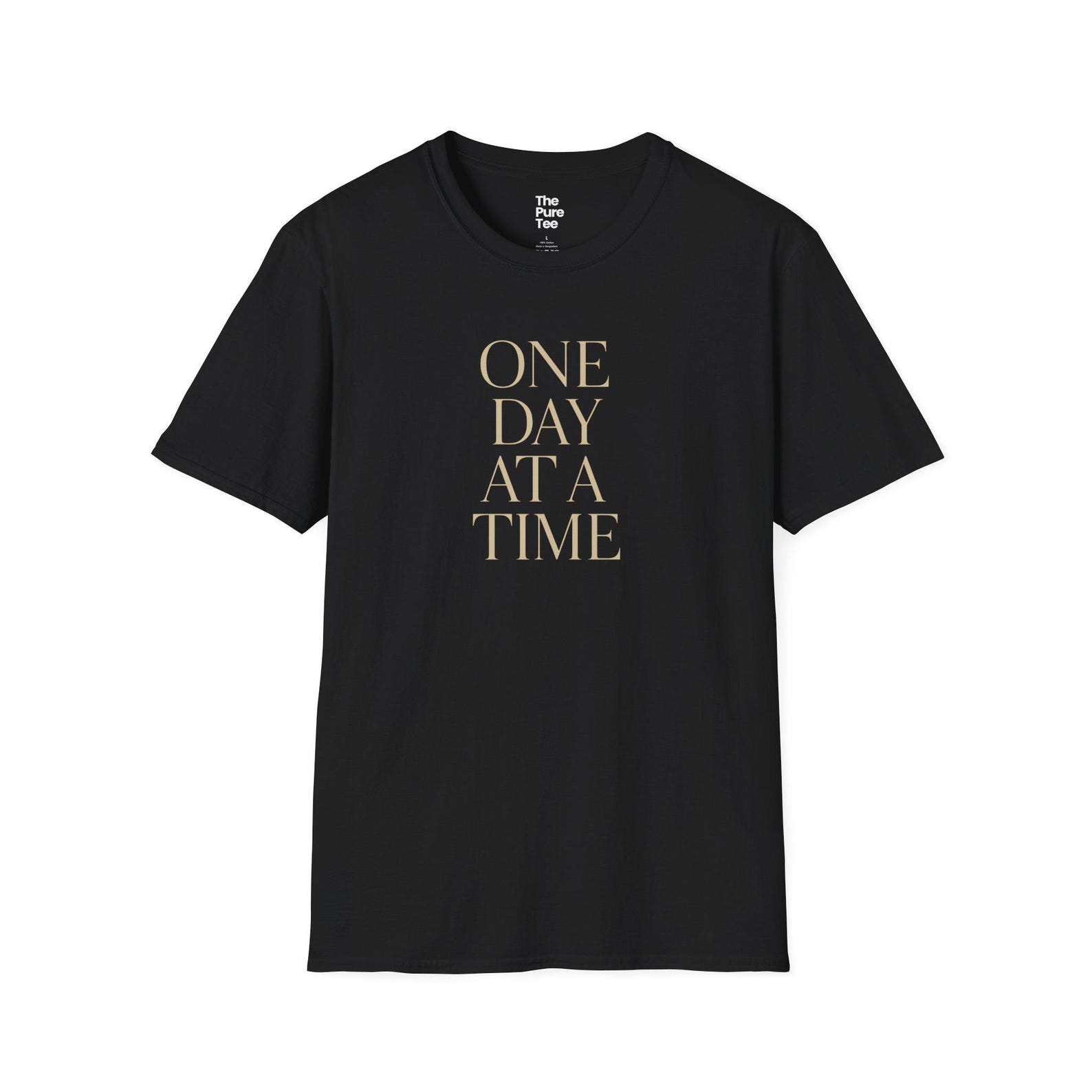 One Day At A Time Shirt, Unisex Minimalist Tee XL